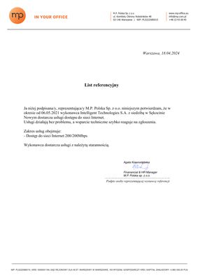 ITSA - referencje MP Polska
