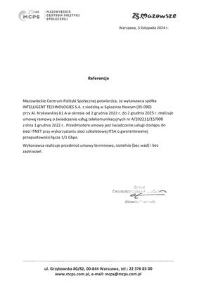 MAZOWIECKIE CENTRUM POLITYKI SPOŁECZNEJ REFERENCJA 5-11-2024